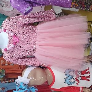 Pink sequin and Tulle dress